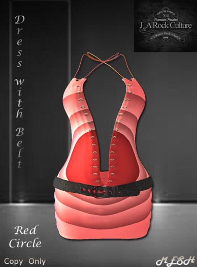 Dress with Belt Red Circle