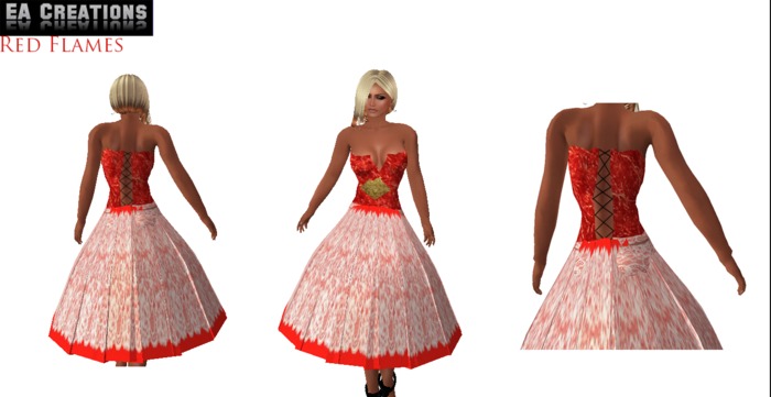 Red Flames Full Dress