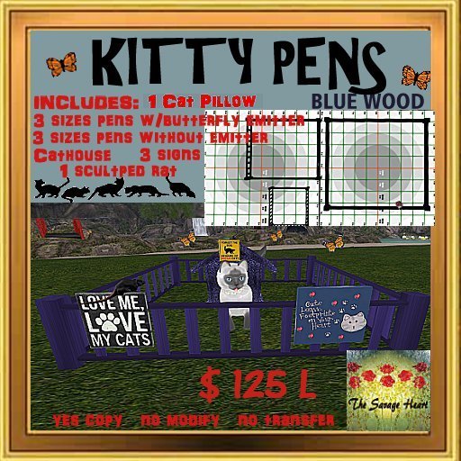 Cat Corral Bluewood Pen SET