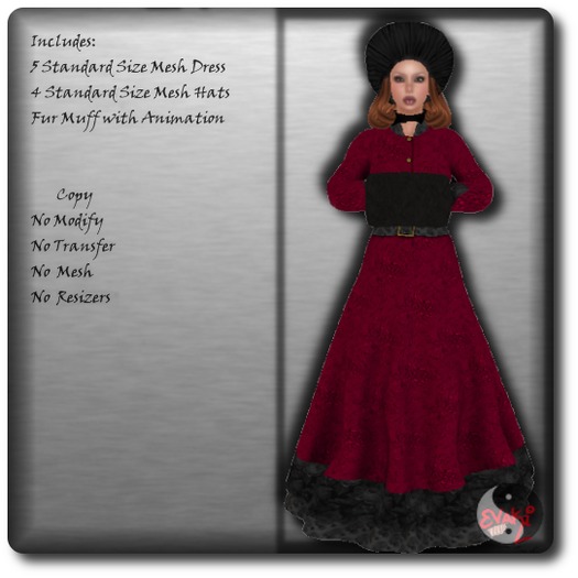 ::Evaki:: Long Mesh Victorian Coat Red