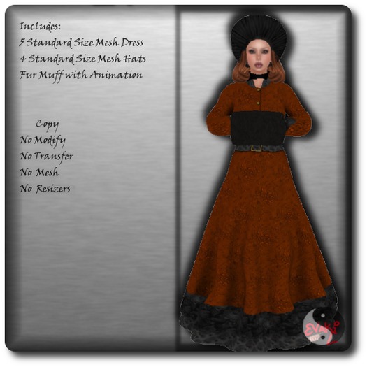 ::Evaki:: Long Mesh Victorian Coat Rust