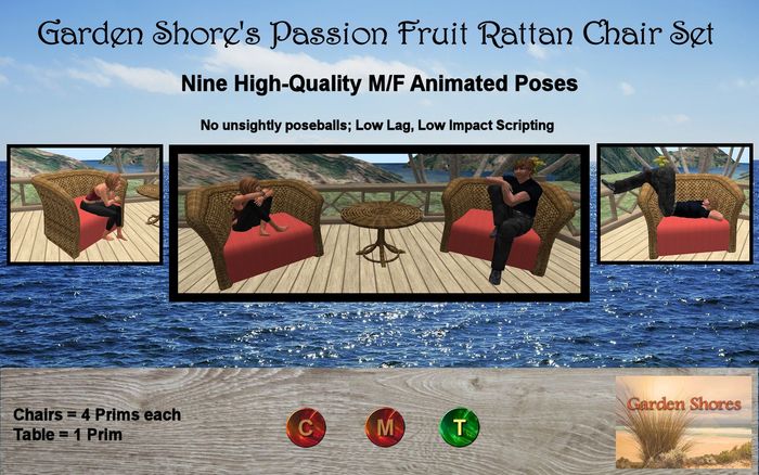 GS Passion Fruit Rattan Chair Set