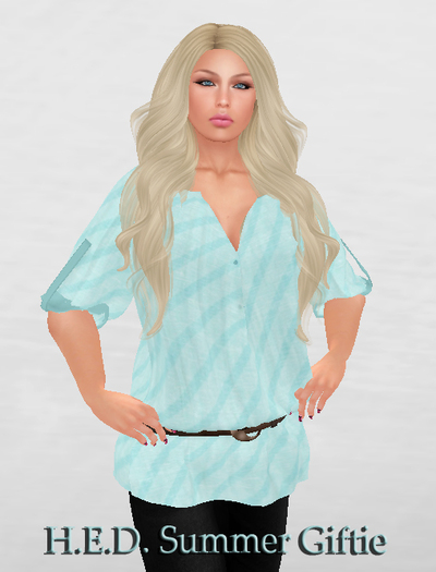 H.E.D. Verão com cinto camisa Giftie