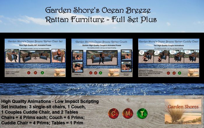 GS Champagne Sunrise Rattan Furniture Full Set