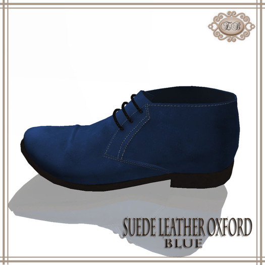 .:Ecce Bellus:. Suede Leather Oxford-Blue