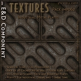 [IMP062] 16 Grungy, Chemical-Scarred Metal Wall and Deck Floor Plate Textures from E&D ENGINEERING