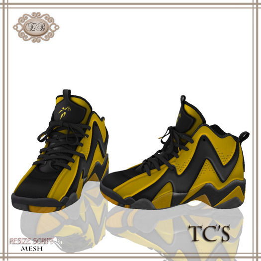 .:Ecce Bellus:. TC's Basketball Shoe-Yellow & Black