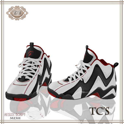 .:Ecce Bellus:. TC's Basketball Shoe-White & Red