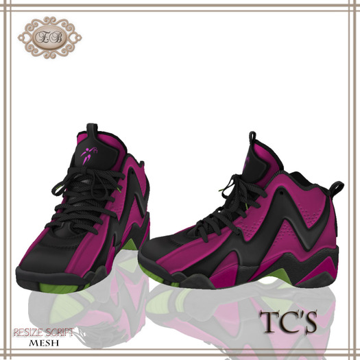.:Ecce Bellus:. TC's Basketball Shoe--Pink & Green 
