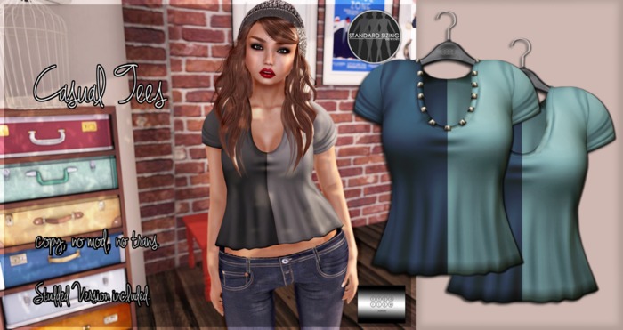 Casual Tee "Blue Stripe" (mesh) - even.flow