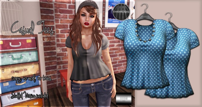 Casual Tee "Blue Dotty" (mesh) - even.flow