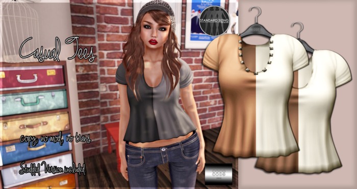 Casual Tee "Brown Stripe" (mesh) - even.flow