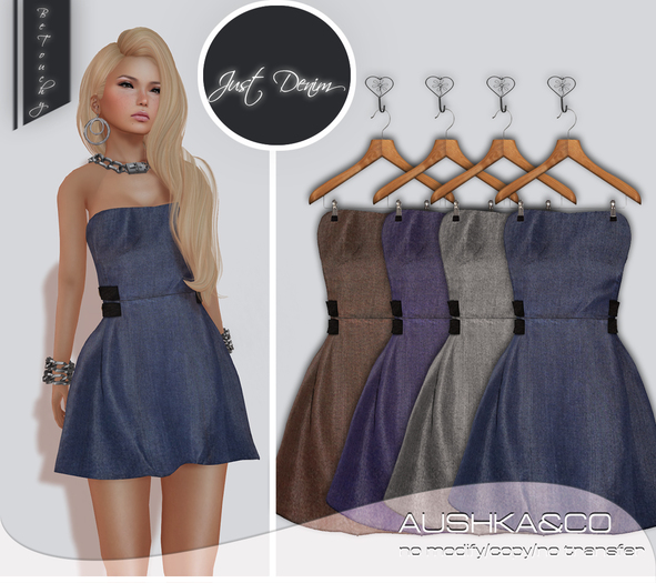 A&CO-Chrystal Denim Mini Dress-DEMO