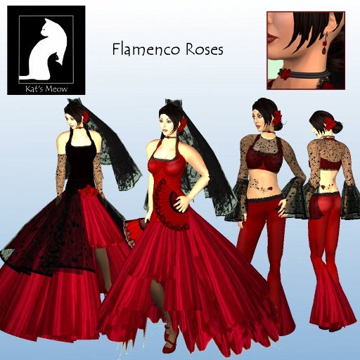 KM Flamenco Roses Spanish Avatar & Costume