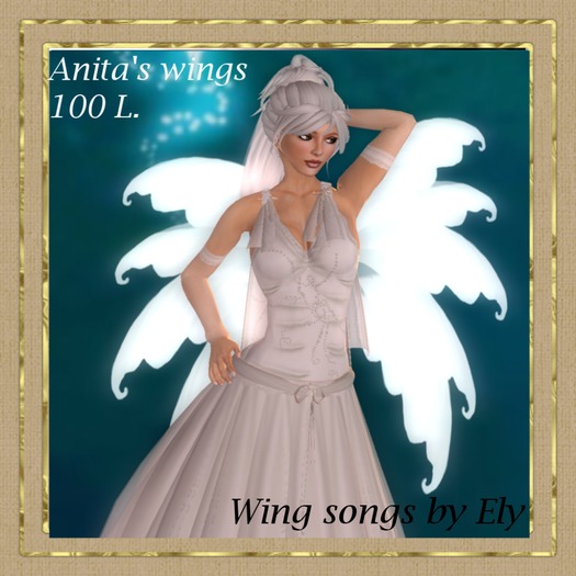 Elys anita wings white w/stars box