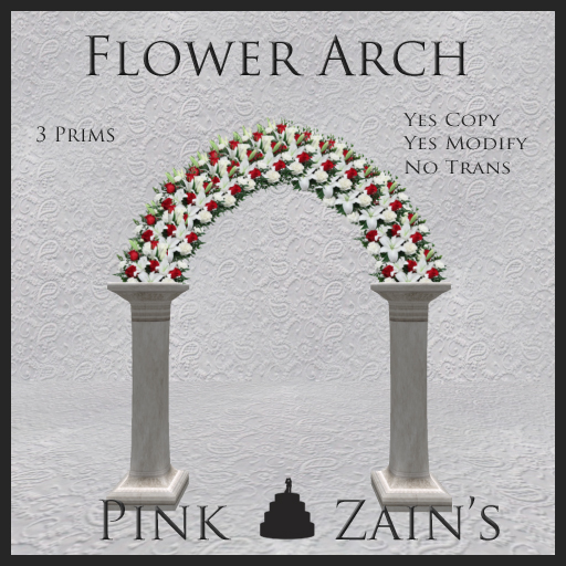 Flower Arch - White Lilies/Red Roses
