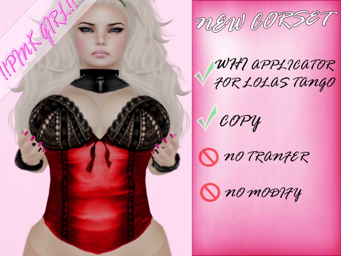 Pink Girl CORSET Red