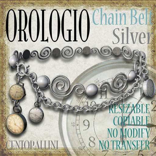 *CentoPallini* OROLOGIO [Chain Belt] Silver