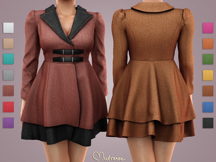 Mutresse . Gnus Coat - 14 Fabrics (Rigged Mesh)