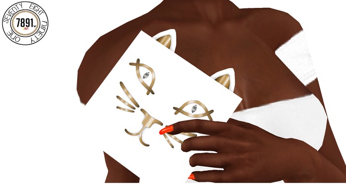 [7891.] Meow Clutch - White (W\Resize)