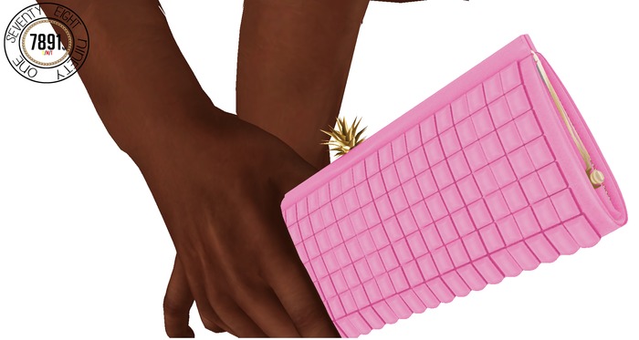 [7891.] Vitate Clutch - Pink (W\Resize)