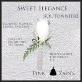 Sweet Elegance - Boutonniere - White