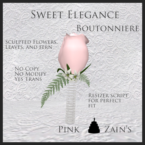 Sweet Elegance - Boutonniere - Pink