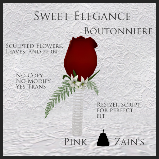 Sweet Elegance - Boutonniere - Red