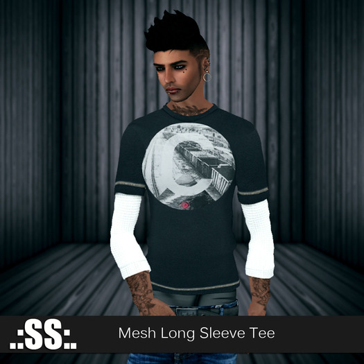 .:SS:. Mens Black Longsleeve Tee 