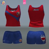COSTA RICA 2014 - female top + shorts  (MESH)