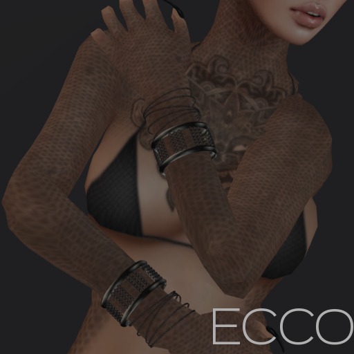 .:ECCO:. Chain Link Bracelets - Black