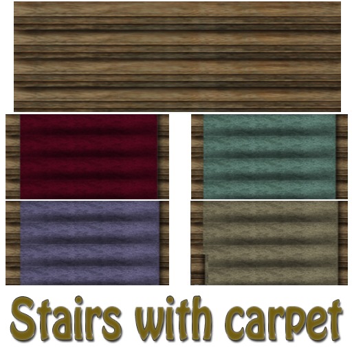 *La Bella store*5 stairs with carpet textures 