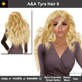 A&A Tyra Hair Gold Blonde (Color 9). Long curly womens hairstyle