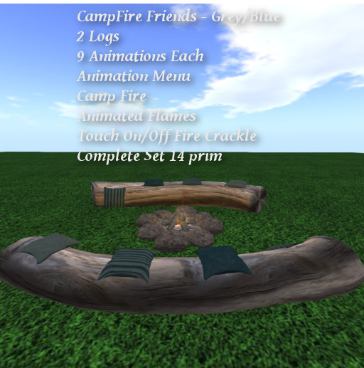 Second Life Marketplace - CampFire Friends Grey/Blue