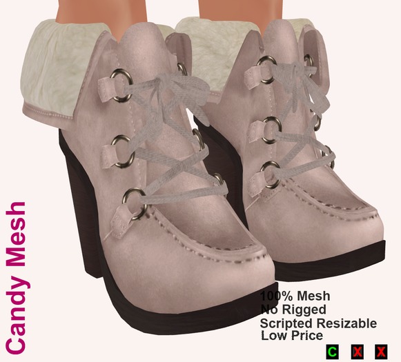 .::CM::. Mesh Suede Ankle Boots Nougat