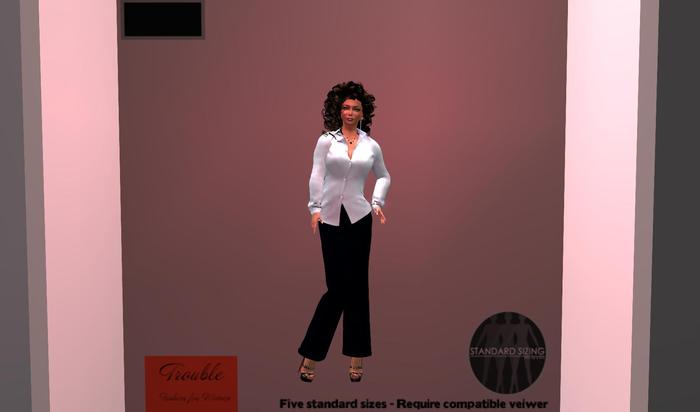 Trouble Classic Slacks  Dk Blue