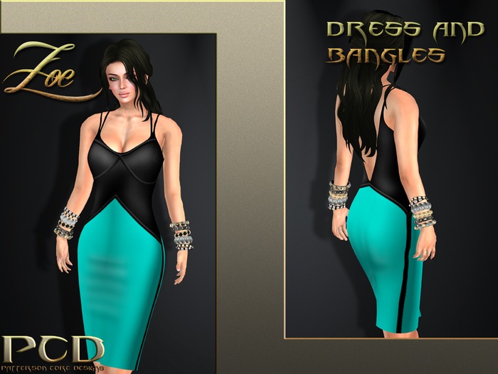 Zoe Dress and Bangles Blue 