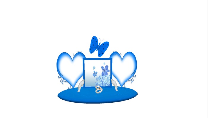 PA-Blue Butterfly Wedding Invite