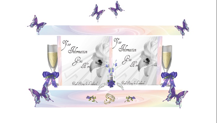 PA-Butterflies Purple Wedding Invite