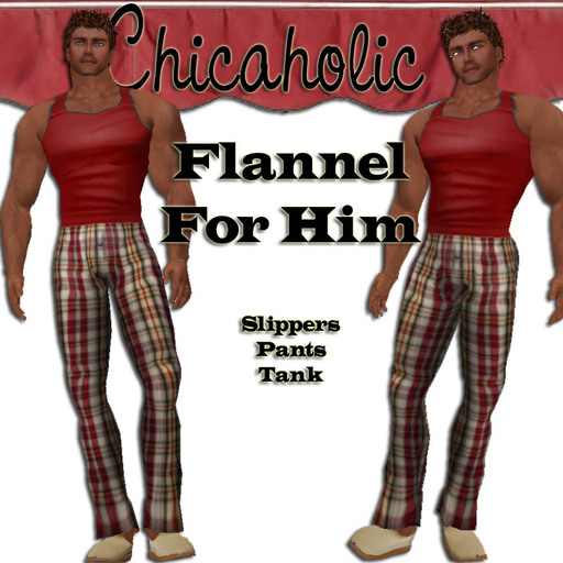 Chicaholic Red Flannel for HIM! - RESIZEABLE Pajamas
