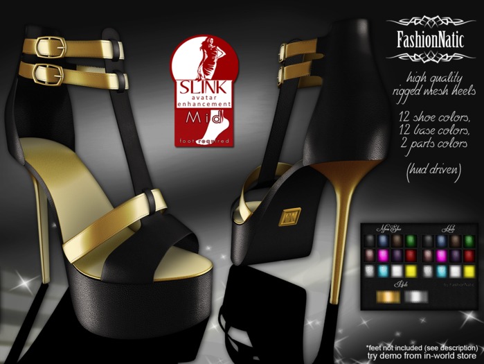 MESH Roesia Slink Heels Mid Feet /Hud Driven