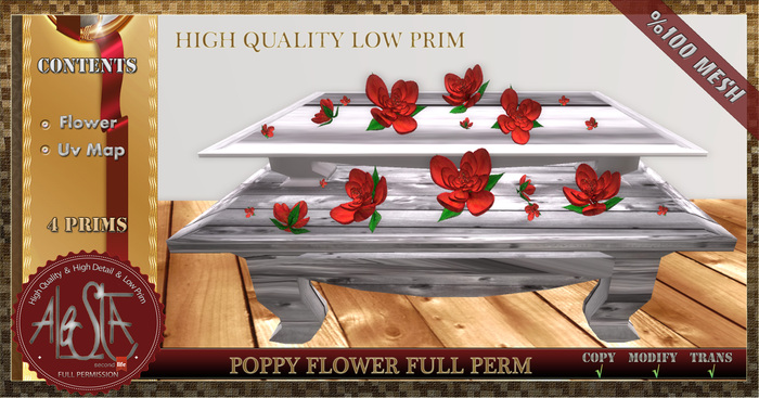 ALESTA << PROMO: Mesh Poppy Flower Full Perm
