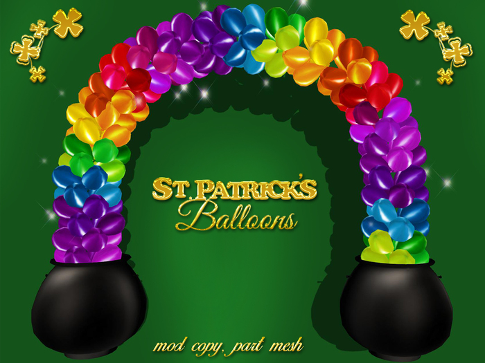 St. Patrick's Day Rainbow Balloon Arch (mod/copy)