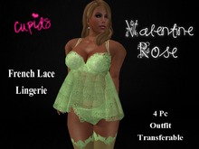 *Valentine Rose* French Lingerie Celery