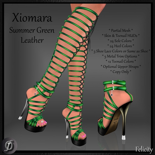 Shoes - *Felicity* Xiomara Stilettos - Summer Green Leather High Heels (24 Sole & 24 Heel Colors) Laced Up Knee Sandals