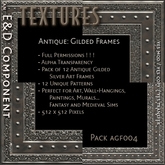 [ASF004] 12 Antique Silver Painting and Picture Frames from E&D ENGINEERING