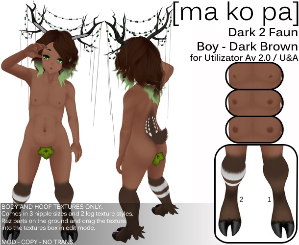 [ma ko pa] Dark2 Faun Boy - Dark Brown