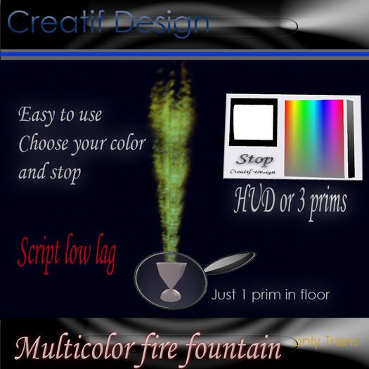 multicolor fire foutain