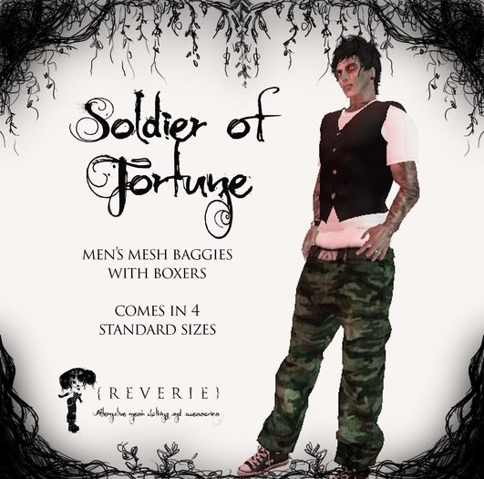 {REVERIE} Mesh Men's Baggies - Soldier of Fortune