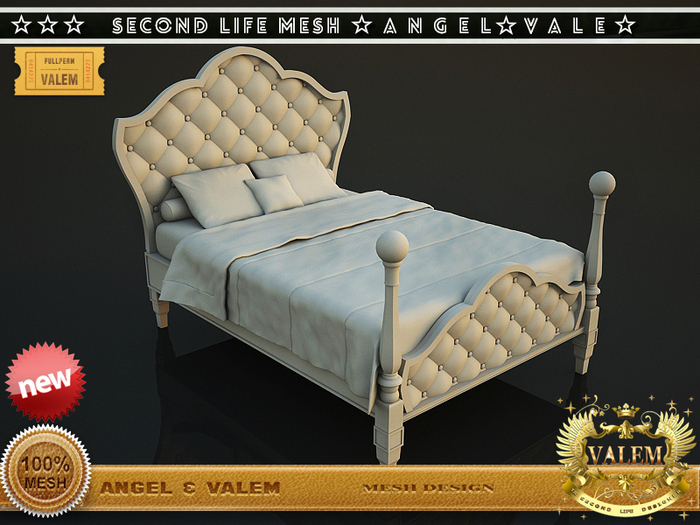 . :: VALEM ::.  Full Perm Mesh Patterned Quilted King Bed